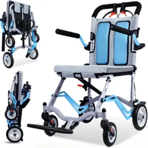 Ultra Lightweight Foldable Travel Wheelchair